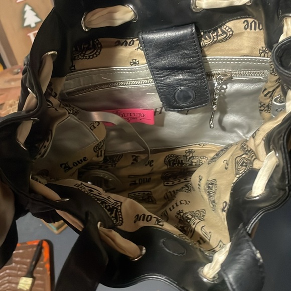 Juicy Couture Black and Cream Embroidered Tote - Picture 3 of 4